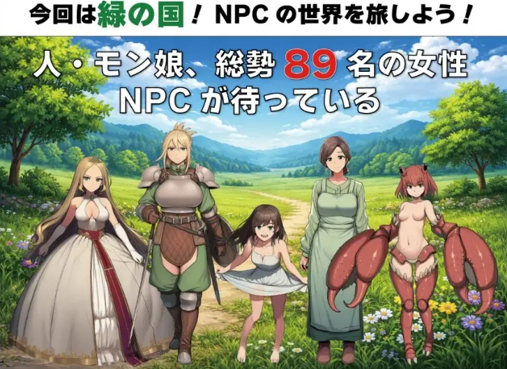【PC/AI汉化/探索/RPG游戏/1.50G】NPC奸 无反应的她们 绿之国篇（NPC姦 無反応な彼女たち 緑の国編）AI汉化版+全回想存档+探索RPG游戏+1.50G